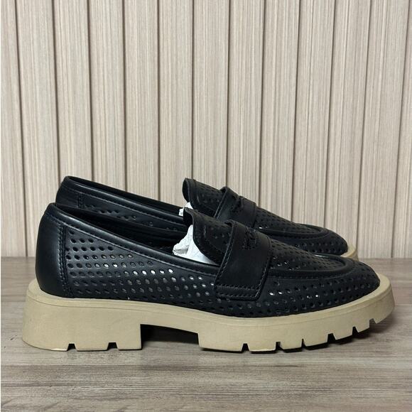 Dolce Vita Women’s Ersula Perforated Loafers Black Size 5 - Picture 1 of 11